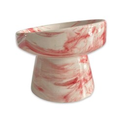 Glipet Ayaklı Seramik Mama Ve Su Kabı 15CM No:1 Pembe - Thumbnail