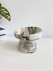 Glipet Ayaklı Seramik Mama Ve Su Kabı 15CM No:3 Gri - Thumbnail