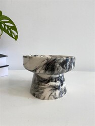 Glipet Ayaklı Seramik Mama Ve Su Kabı 15CM No:3 Gri - Thumbnail