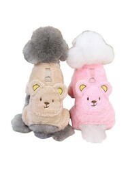 Glipet Ayıcıklı Polar Köpek Kıyafeti Bej L - Thumbnail