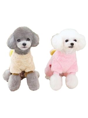 Glipet - Glipet Ayıcıklı Polar Köpek Kıyafeti Pembe XL