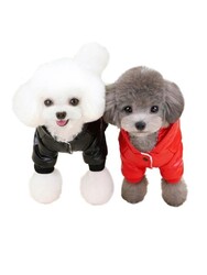 Glipet Bomber Ceket Köpek Kıyafeti Parlak Siyah XXL - Thumbnail