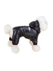 Glipet Bomber Ceket Köpek Kıyafeti Parlak Siyah XXL - Thumbnail