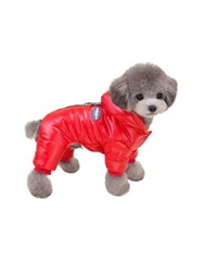 Glipet Bomber Ceket Köpek Kıyafeti Parlak Siyah XXL - Thumbnail