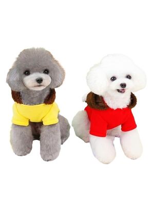 Glipet - Glipet Boz Ayı Yakalı Kedi Köpek Kazağı Sarı Large