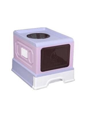 Glipet - Glipet Çekmeceli Havalandırmalı Kapalı Kedi Tuvaleti 50x38x36 cm