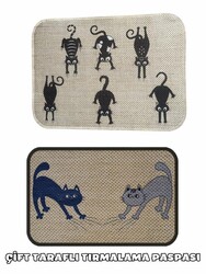 Glipet Çift Taraflı Tırmalama Paspası 90x60 Two Cat x Altı Kedi - Thumbnail