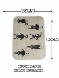 Glipet Çift Taraflı Tırmalama Paspası 90x60 Two Cat x Altı Kedi - Thumbnail