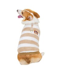 Glipet Çizgili Köpek Kazağı Kahverengi Beyaz 4XL - Thumbnail