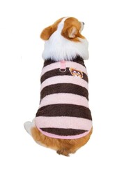 Glipet Çizgili Köpek Kazağı Siyah Pembe 4XL - Thumbnail