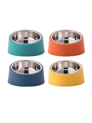 Glipet - Glipet Cono Eğimli Mama ve Su Kabı 14x8.5 Cm Mavi
