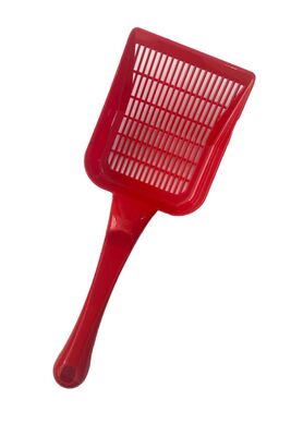 Glipet - Glipet Dar Aralıklı Plastik kedi Kumu Küreği 28 Cm Kırmızı
