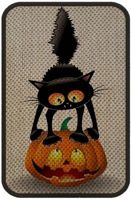 Glipet - Glipet Desenli Çift Taraflı Kedi Tırmalama Paspası Pumpkin 38.5 X 30 Cm