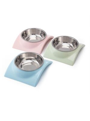 Glipet - Glipet Devrilmez Tekli Mama Ve Su Kabı 19.5x16.8x5 Cm Fuşya