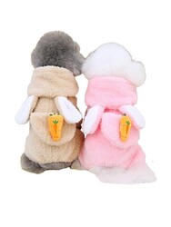 Glipet Havuçlu Polar Köpek Kıyafeti Pembe L - Thumbnail