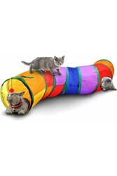 Glipet Kedi Tüneli Oyuncak Gökkuşağı Kıvrımlı 130 Cm - Thumbnail