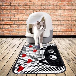 Glipet Kedi Tuvalet Önü Elekli Paspas Love 80x60 Cm - Thumbnail