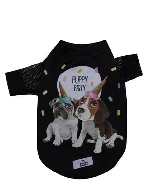 Glipet - Glipet Kedi ve Köpek Elbisesi- Puppy Party Siyah-XL