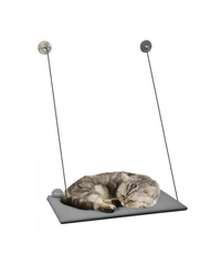 Glipet Kediler İçin Cama Yapışan Vantuzlu Yatak Açık Gri 45x30 Cm - Thumbnail