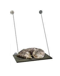 Glipet Kediler İçin Cama Yapışan Vantuzlu Yatak Haki 45x30 Cm - Thumbnail