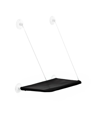 Glipet - Glipet Kediler İçin Cama Yapışan Vantuzlu Yatak Koyu Gri 45x30 Cm 