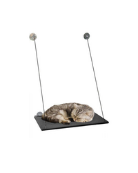 Glipet Kediler İçin Cama Yapışan Vantuzlu Yatak Koyu Gri 45x30 Cm - Thumbnail