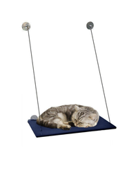 Glipet Kediler İçin Cama Yapışan Vantuzlu Yatak Lacivert 45x30 Cm - Thumbnail