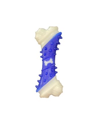 Glipet - Glipet Kemik Desenli Dental Kaval Kemik Köpek Oyuncağı 11cm Mavi