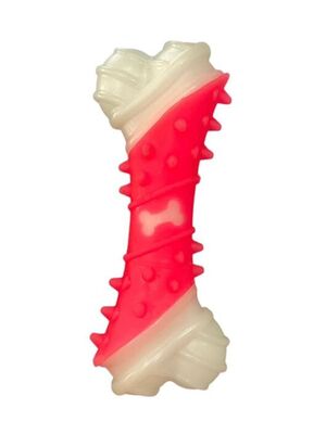 Glipet - Glipet Kemik Desenli Dental Kaval Kemik Köpek Oyuncağı 17cm Pembe