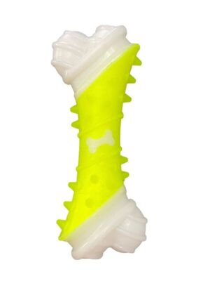 Glipet - Glipet Kemik Desenli Dental Kaval Kemik Köpek Oyuncağı 17cm Sarı