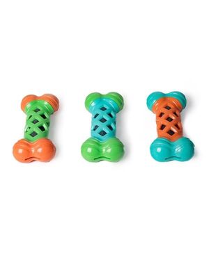 Glipet - Glipet Kemik Desenli Esnek Köpek Oyuncağı 17x9 Cm