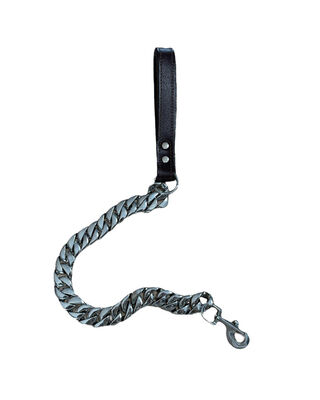 Glipet - Glipet Köpek Gezdirme Tasması Zincir Gümüş Renk