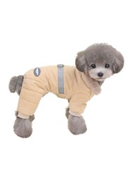 Glipet Kürk Yakalı Köpek Montu Bej L - Thumbnail