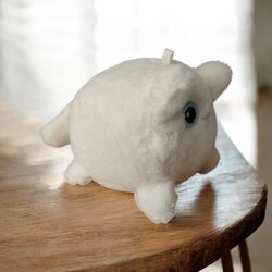 Glipet Kuyruğu Dönen Haraketli Peluş Kedi Beyaz Kedi Oyuncağı 10x8x7 Cm - Thumbnail