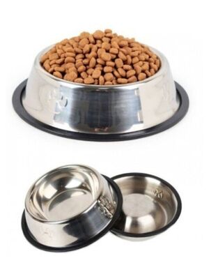 Glipet - Glipet Lüx Paslanmaz Çelik Kedi Köpek Mama Ve Su Kabı 500 ml