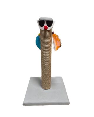 Glipet - Glipet Palyaço Kedi Tırmalama Gri 45 Cm