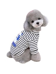 Glipet Panda Çizgili Köpek Kazağı Beyaz XL - Thumbnail