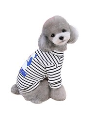 Glipet Panda Çizgili Köpek Kazağı Siyah S - Thumbnail
