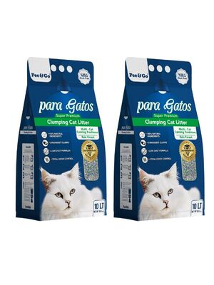 Glipet - Glipet Paragatos Aktif Karbon Ve Yağmur Ormanı İnce Taneli Kedi Kumu 10 LT 2'li Paket