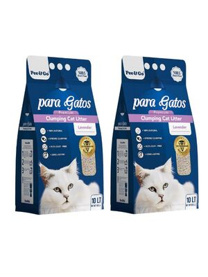Glipet - Glipet Paragatos Lavantalı İnce Taneli Kedi Kumu 10 LT 2'li Paket