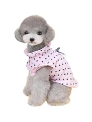 Glipet Pileli Puantajlı Köpek Elbisesi Pembe 2XL - Thumbnail