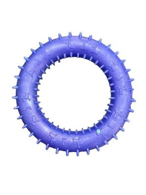 Glipet - Glipet Plastik Dikenli Simit Köpek Oyuncağı Mavi