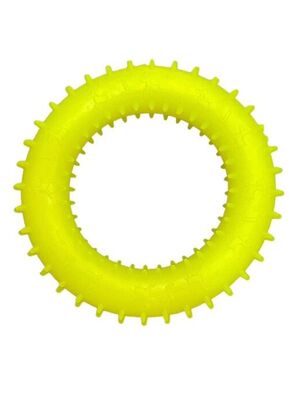 Glipet - Glipet Plastik Dikenli Simit Köpek Oyuncağı Sarı