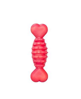 Glipet - Glipet Plastik Halter Dikenli Kemik Köpek Oyuncağı 12cm Mor