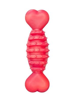 Glipet - Glipet Plastik Halter Dikenli Kemik Köpek Oyuncağı 12cm Mor