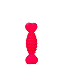 Glipet Plastik Halter Dikenli Kemik Köpek Oyuncağı 12cm Pembe - Thumbnail