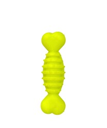 Glipet Plastik Halter Dikenli Kemik Köpek Oyuncağı 12cm Sarı - Thumbnail