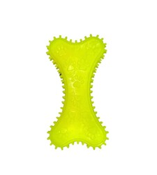 Glipet Plastik Kavak Kemik Dikenli Dev Köpek Oyuncağı 18cm Sarı - Thumbnail