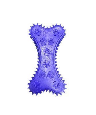 Glipet - Glipet Plastik Kavak Kemik Dikenli Küçük Köpek Oyuncağı 10cm Mavi