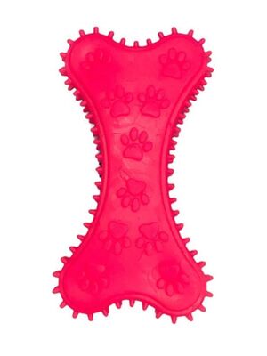 Glipet - Glipet Plastik Kavak Kemik Dikenli Küçük Köpek Oyuncağı 10 cm Pembe
